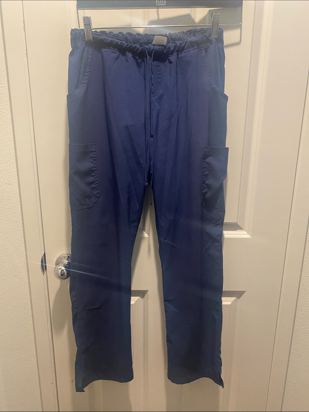 Easy Stretch Navy Blue Cargo Drawstring scrubs